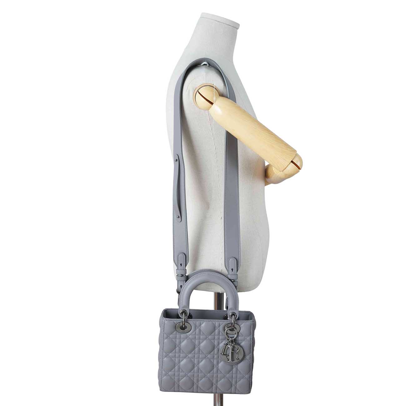 CHRISTIAN DIOR(USED)크리스찬디올 램스킨 레이디디올 스몰